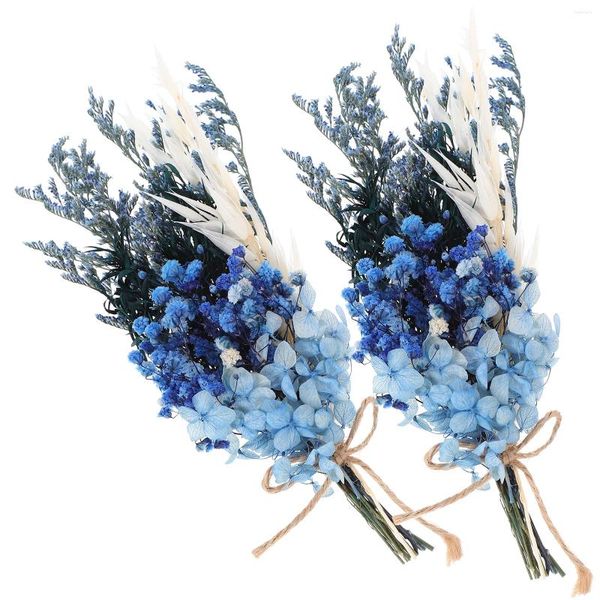 Dekoratif Çiçekler 2pcs Düğün Damat Boutonniere Korsage Gelin takım elbise elbise