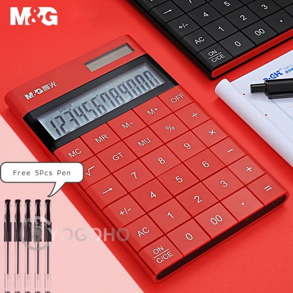 Calcolatrici M G moderni sottili calcolatrice a 12 gradini a doppia potenza simpatiche calcolatori solari a 4 colori caculator calcolater