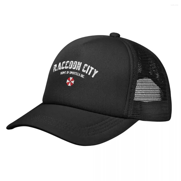 Ballkappen Raccoon City Heimat der Umbrella Corporation Mesh Baseball Cap Unisex Fashion Trucker Worker Dad Hut Verstellbarer Sonnensommer Sommer