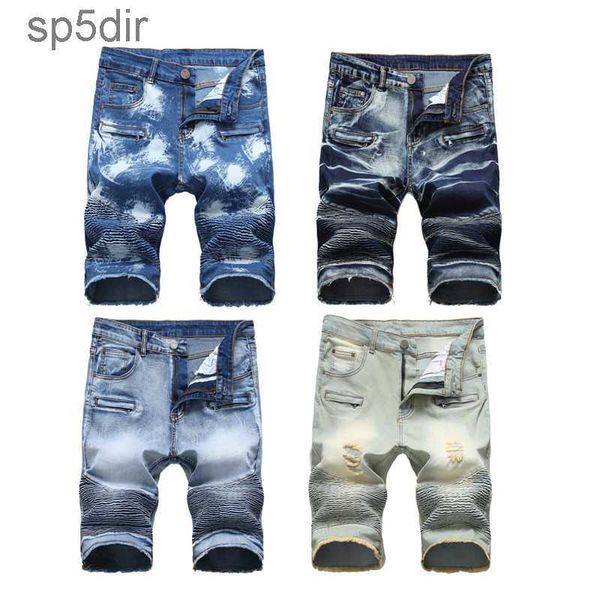 Mens Anganited Shorte Short Short Fashion Design Casual Kinny Long Skinny Shorts Shorts Hip Hop Denim Streetwear EJ2O XL21 5M1J