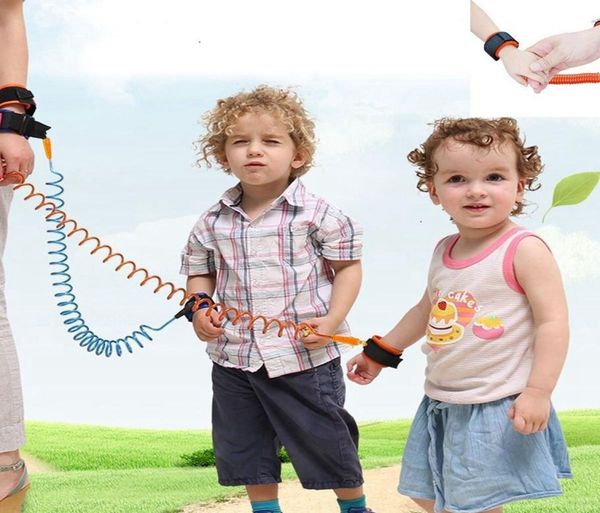 Anti -Lost Band Kid Child Segurança Arnês Anti Lost Strap Wrist Leash Walking 15m Outdoor Parent Baby Leashé Corda Cinturão LJJ6902655