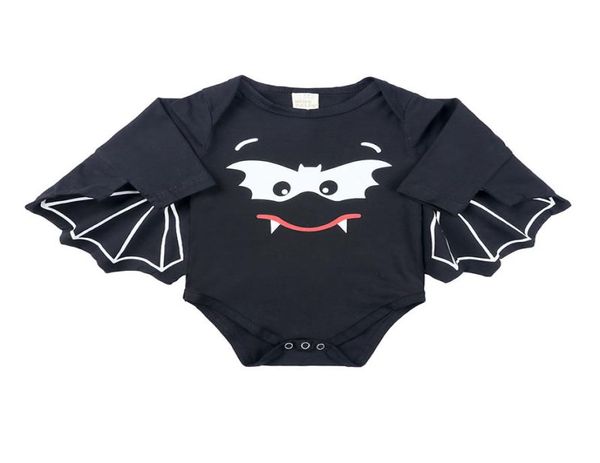 Halloween Bat Wig Wig Romper для Baby Boy Girl Одежда для новорожденных.