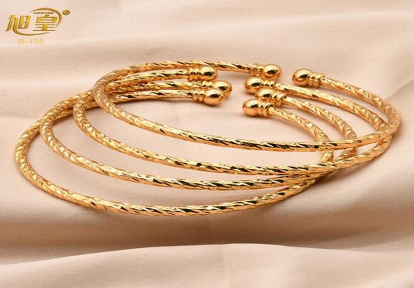 Branqueha de pulseira de ouro 24K 24K Bracelets de luxo ajustáveis para mulheres Jóias de Dubai Indian Turkish Indian Dubai9239587