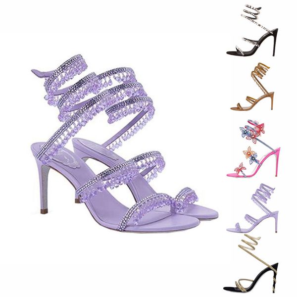 Scarpe da design per feste donne sandali e tacchi sbirciati per la punta di appunta