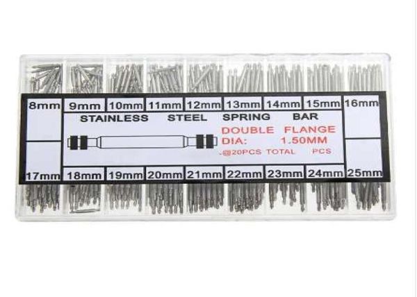 Novo 360pcs 825mm Watchmaker Tools Ferramentas de barra de primavera Link Pins Peças de ferramentas para relógios Kit de ferramentas de reparo Acessórios 22272213