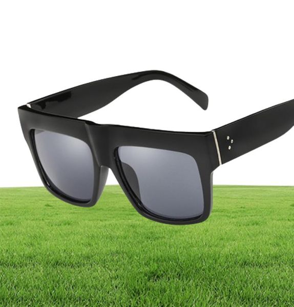 Ganzhapigoo berühmte Promi Italien Branddesignerin Kim Kardashian Square Sonnenbrille Frauen Vintage Flat Top Suns Brille für FE8455031