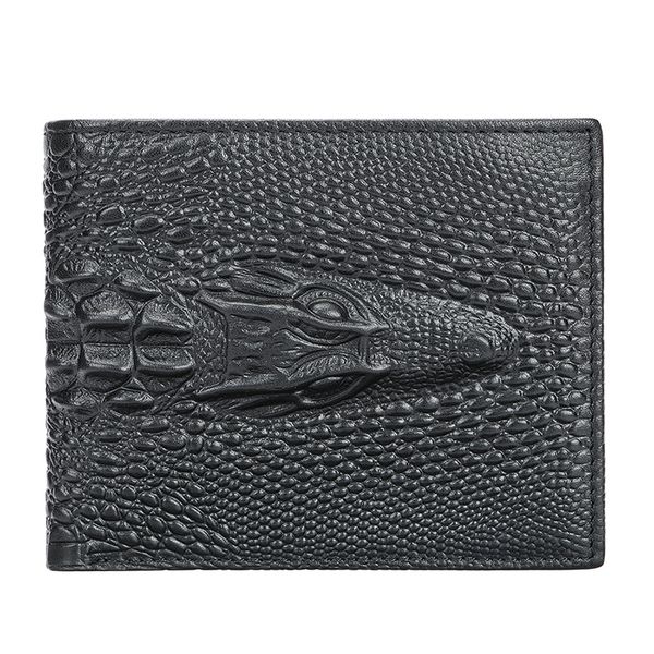 Portafoglio designer di lusso Porta della scheda Mini Wallet Mens Alligatore Short Alligator Stampa Business Benroccia multi