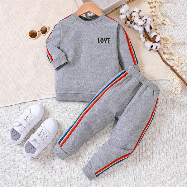 Set di abbigliamento 2 pezzi nati abiti da bambino inverno ragazzi outfit a maniche lunghe casual tops pantaloni per bambini da 0-24m