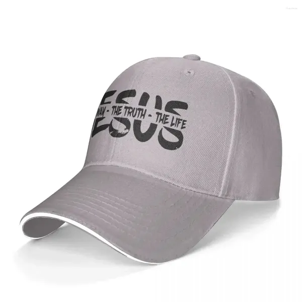 Ball Caps Jesus The Way Truth Life Trucker Cap Cappello Snapback Hat for Men Baseball Mens Hats Logo
