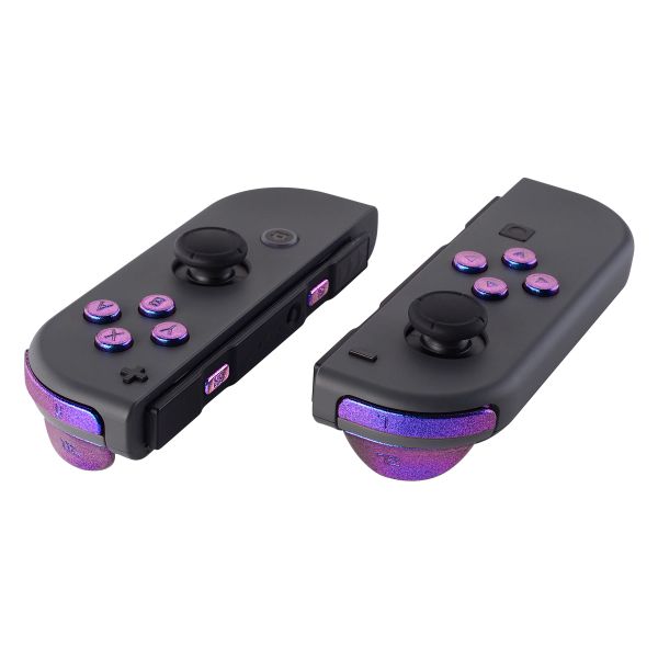 Zubehör Extremerate Chamäleon Purple Blau Ersatz Abxy Sr l r zr zl Vollständige Tasten mit Werkzeugen für Nintendo Switch OLED JOYCON