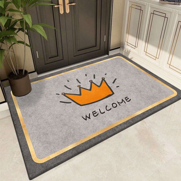 Il tappetino del pavimento della porta d'ingresso può essere tagliato per uso domestico.Il tappeto è semplice e a portata della porta non slip circolare
