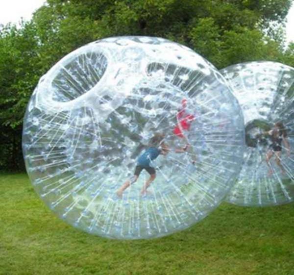 Zorb Ball Bolas de hamster humano infláveis para caminhadas terrestres ou jogos de zorbing hidrelétricos divertidos com arnês opcional 25m 3m1937068