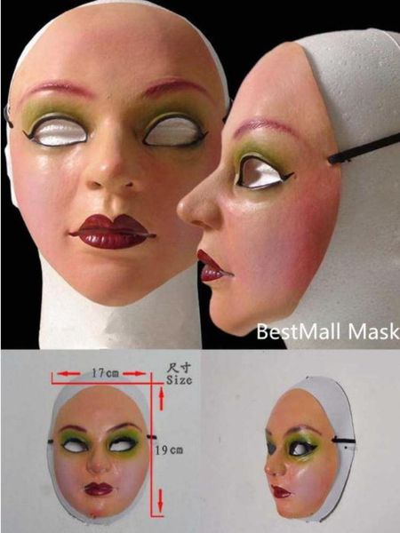 Funny Cos weibliche Maske Latex Silicon Machina Realistische menschliche Hautmasken Halloween Tanz Maskerade Schöne Pary Geschlecht Enthüllung WO9450124