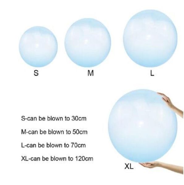 Bola de bolha de wubble infantil Bola de água arterial ao ar livre bola cheia de bolhas de balão brinquedo divertido jogo de festa de verão para crianças inflatabl2056508