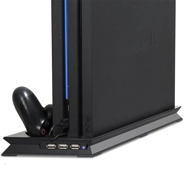 Significa PS4 Pro resfriamento vertical Stand 2 Controlador Carregador Dock Station 2 Fan Cooler 3 Hub para PlayStation 4 Pro Console