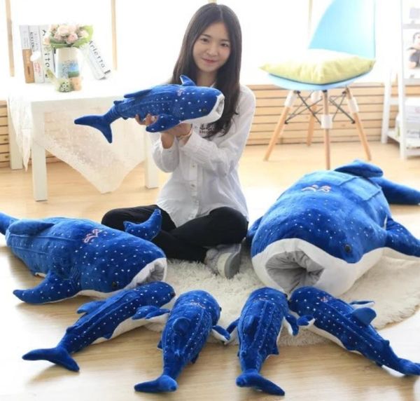 50150 cm neuer Stil Blauer Hai Plüschspielzeug großer Fischtuchpuppenwal ausgestopft Plüsch Sea Animalschildren Geburtstagsgeschenk Y2001112712490