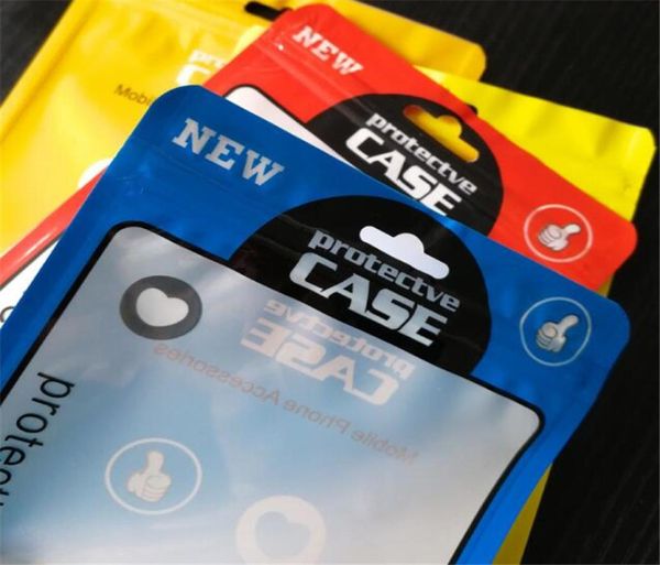 OPP PVC Poly Bag Fermuar Paketleme Çantaları Plastik Perakende Ambalaj Paketi İPhone 7 8 için Plus Kılıf 55 inç1728646