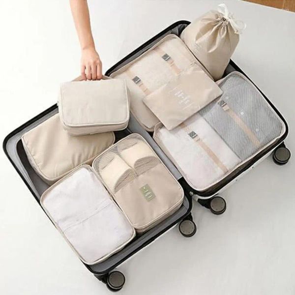 Bolsas de armazenamento Bolsa de viagem Organização eficiente organizadores de embalagem duráveis para roupas Sapatos Horenetries Homens Mulheres em casa