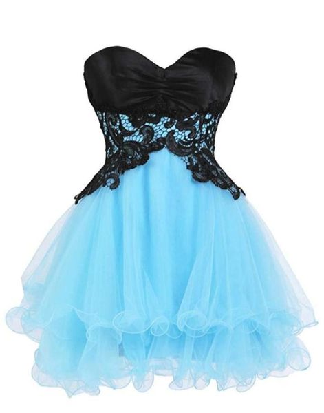 2019 Lace Sweetheart Curto Prom Vestido de Homecoming Uma linha Tulle Mis de lantejoulas Cocktail Grown Real Pictur6495496