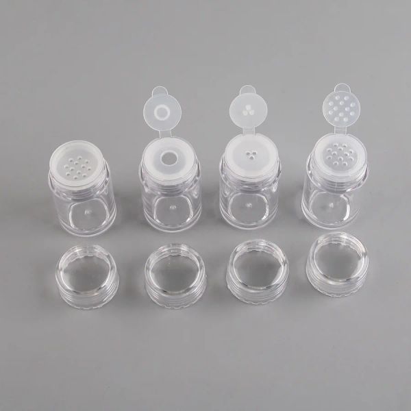 Shadow 10/50pcs 10 ml Clear come contenitore di barattolo di plastica per la polvere di ombretto glitter a potenza sciolta con bottiglia di imballaggio ricaricabile a setaccio a flip