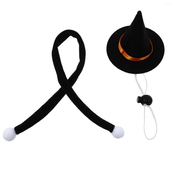 Vestuário para cães 1 conjunto de animais pequenos trajes de mago barbudo com cocar de cachecol para hamster ratos da Guiné Kitten Pets Black