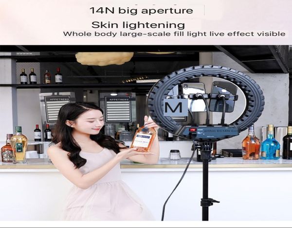 14 pollici di riempimento LED Light Living Stream Selfie Lighting Ring Circle per Tiktok YouTube Volog Vlog Dimmable Lamp With Stand Portrait MA5897941