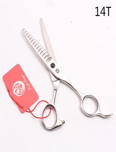 6 pollici in acciaio in acciaio Drago viola Professional Human Hairning Scissors Scissori per parrucchiere 81418 Tasso di assottigliamento dei denti 35505333021