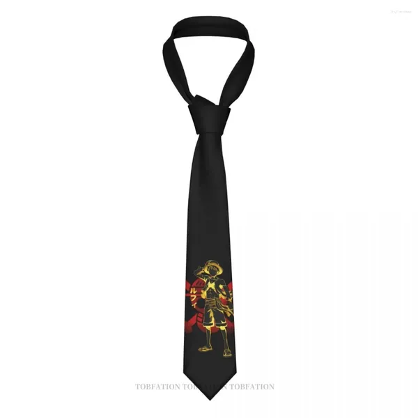 Bow Binds Affen d Luffy One -Stück Anime 3D -Druckkrawatte 8 cm breites Polyester Krawattenhemd Accessoires Party Dekoration