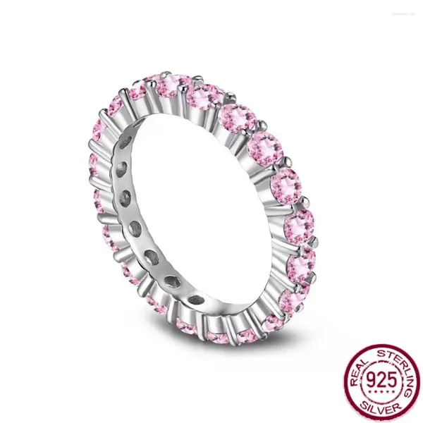 Clusterringe S925 Silberring Design fühlt sich klein und einzigartiger Zirkon eingelegt, einfach modisch vielseitiger Schmuck für Frauen