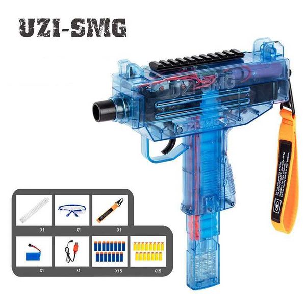 Waffenspielzeug neue elektrische Softkugel Submachine -Pistole Uzi Spielzeugpistole Model Schießen Spielzeug Gunner Gun Outdoor Spielzeug Kinder und Erwachsene beste Geschenk YQ240413aal0