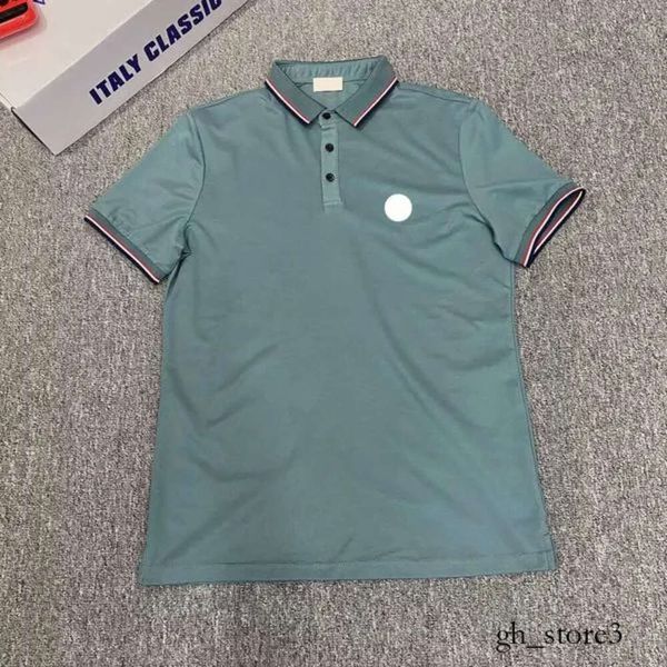 Moncleir Shirt Men Designer Mon Mens Frence Brand Polo Camisetas Mulheres Moda Bordada Carta dos Negócios de Manga Curta Calssic Camista 995