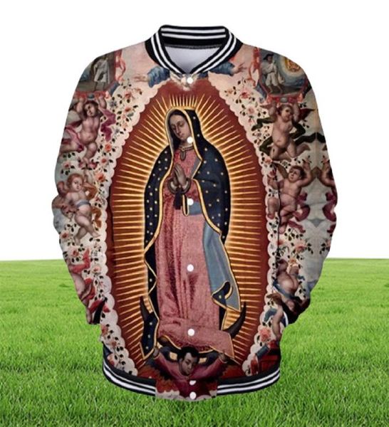 Nostra Signora di Guadalupe Virgin Mary Catholic Mexico di alta qualità Giacca da uomo Fedela a manica lunga Harajuku Hoodies Clothes8145293