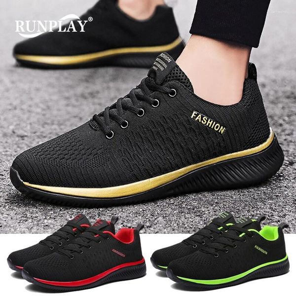 Scarpe casual uomini che corrono sneaker snettiche traspiranti sport maschili comodi a maglia morbida flessibile in maglia