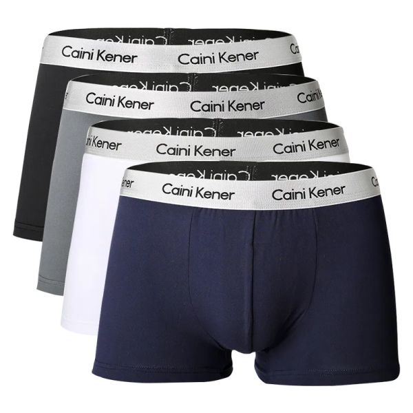 Shorts 4pcs homens boxers homem curto respirável flexível curto confortável boxers lindas calcinhas sólidas