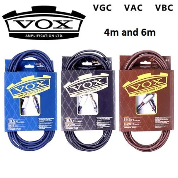 Кабели Vox класс A 4M/6M Профессиональная акустическая гитарная гитарная бас -гитара кабель