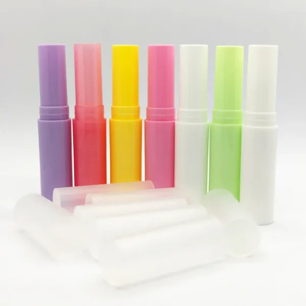 Garrafas de armazenamento 50/100pcs 4ml 4g Lipstick Tube Lip recipientes com Caps mini cosméticos de viagem portátil de viagem vazia