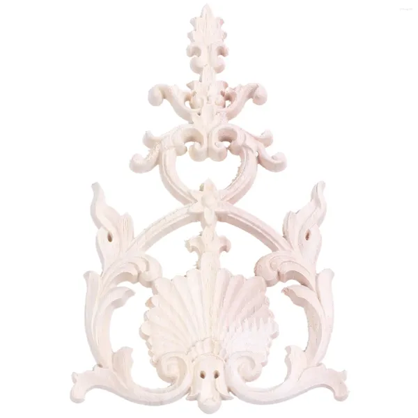 Piastre decorative 1x in gomma in legno intagliato applique mobili vintage decorazioni artigianali