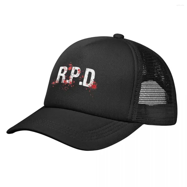 Ball Caps R.P.D.Blood Logo Mesh Baseball UNISEX Hat Hombrella Corporation Regolabile Snapback Sports Cap Summer Trucker