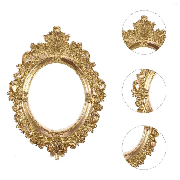 FRAMENTOS 2 PCS Mini Resina Decoração Vintage Picture Frame Jewelry Display para casas