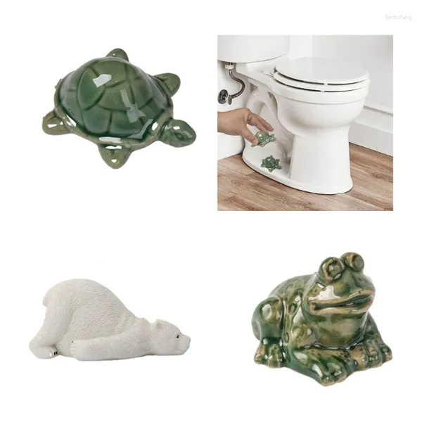 As estatuetas decorativas que as resinas têm parafusos do piso do banheiro bonitos decorações de banheiros divertidas para parte