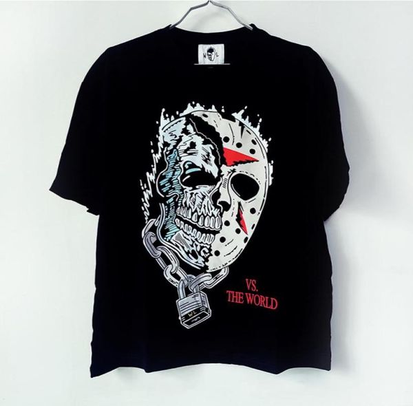 Warren Tshirts Jason Skull Print Mens Lotas Womens Tshirts Lasce Tees Men Shorts Casual Shorts Sleeve Black Tee SXL9879159