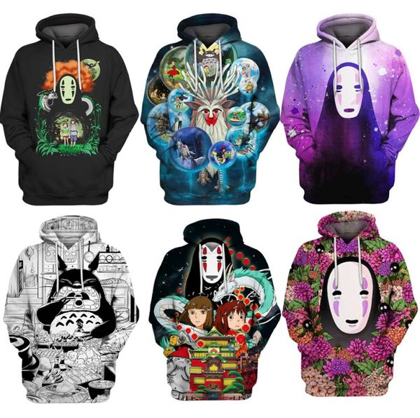 Hoodie Sweater Cadılar Bayramı Kostümleri Spirited 3D Baskı Hoodies Erkekler Kadın Hoodie Sweatshirt Chihirono Yüz Manwhite Ejderha S53433207