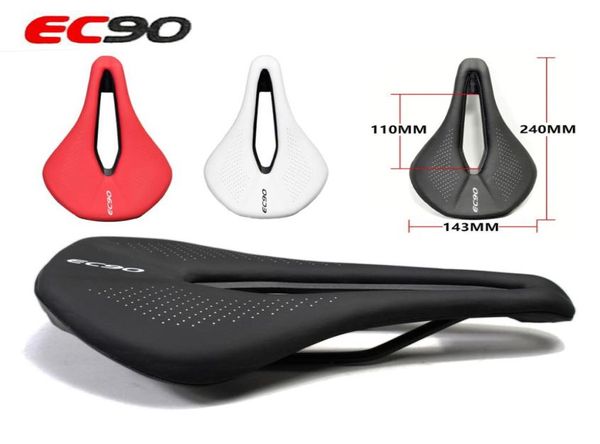 EC90 Bicycle Seat MTB Road Bike Selds Pu Ultralight respirável confortável Seat Bike Bike Racing Saddle Parts Components1252122