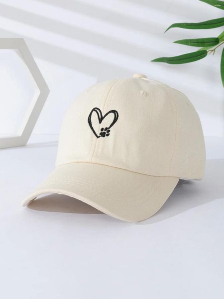 Ballkappen Trendy Apparel Shop Print Heart Love Sticked Low Profile Soft Baseball Cap