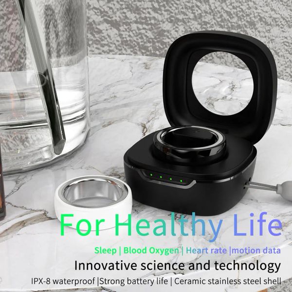 Uhren Smart Ring wasserdichte Universal Wear Smart Ring Health Tracker Keramik Ring Herzfrequenz Schlaf Blut Sauerstoff Überwachung
