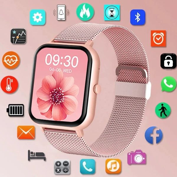 Uhren 2023 neuer ZL54C Smart Watch Voice Assistent, der sich für Android iOS -Waterfeste Bluetooth Music Watch Wählen Sie Full Touch Smart Watches