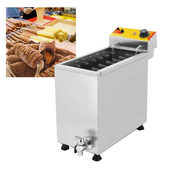 Fryers Ticari Otomatik 25L Büyük Kapasiteli Peynir Hot Dog Sopa Fritöz Elektrikli Derin Koreli Mısır Köpek Fritöz Makinesi Snack Makinesi