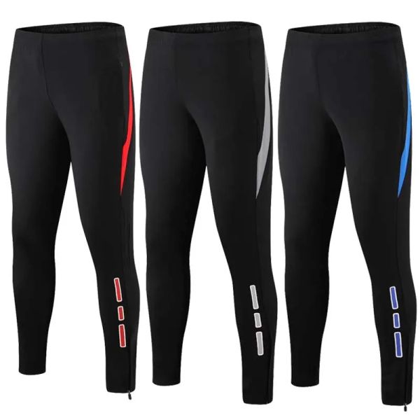 Calça masculino masculino calça calças zíper esportivo masculino ginástica futebol de futebol calças