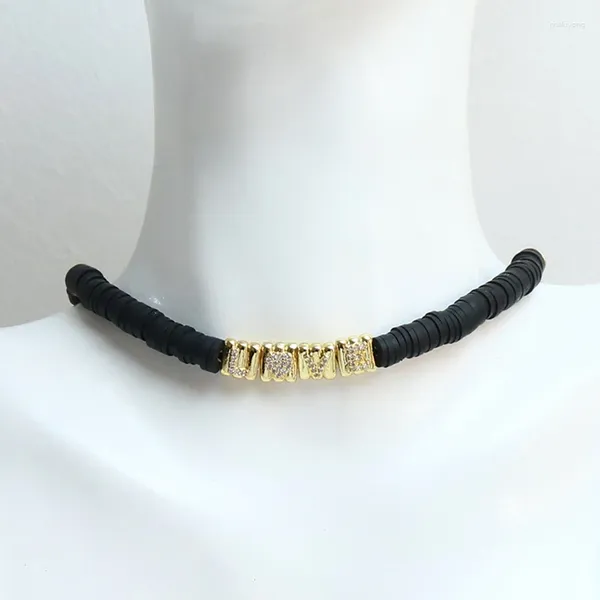 Colares de pendentes 5 peças Biço macio Cadeia de colar de contas preto DIY DIY Charms Charms Jewelr Colar para mulheres 52171