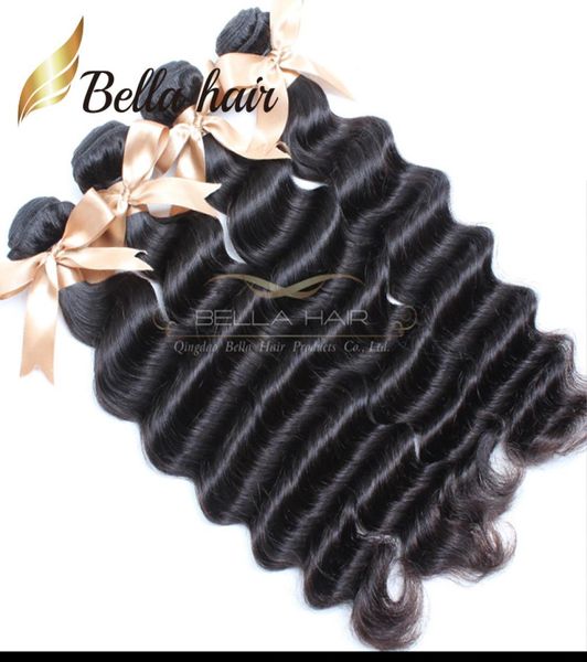 Pacchetti di onde profonde sciolte 34 per lotto 8A Virgin Human Hair Extensions trapurs Bella Facitry6208789